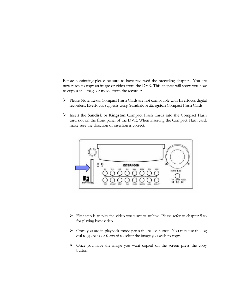 Copying video, Chapter | EverFocus EDSR400H User Manual | Page 54 / 107