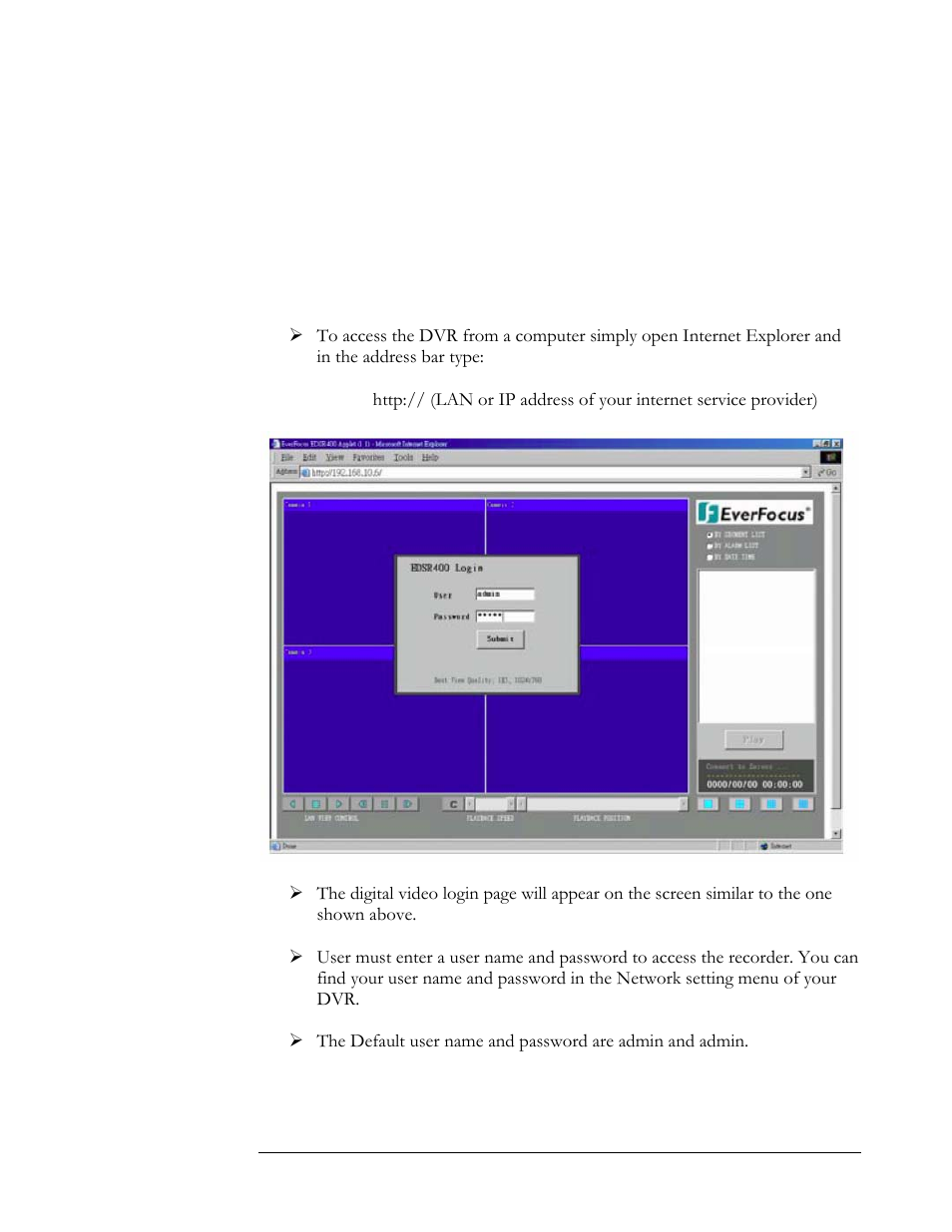 Viewing through internet explorer, Chapter | EverFocus EDSR400H User Manual | Page 89 / 107