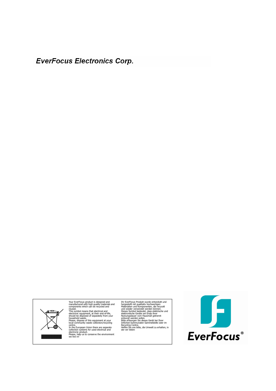EverFocus ED335 User Manual | Page 18 / 18