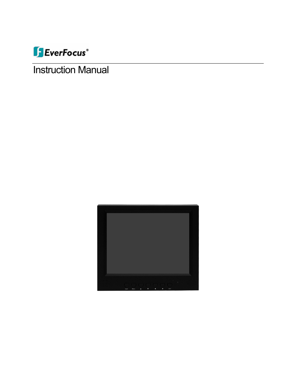 EverFocus TFT-LCD MONITOR EN-75084C User Manual | 40 pages