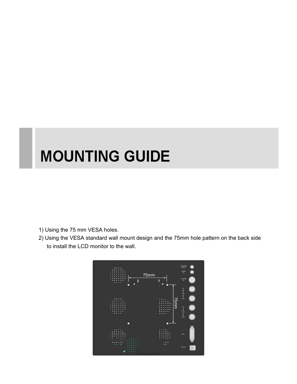 24 ……………………………………………………………………. instruction manual, 75mm 75 m m | EverFocus TFT-LCD MONITOR EN-75084C User Manual | Page 32 / 40