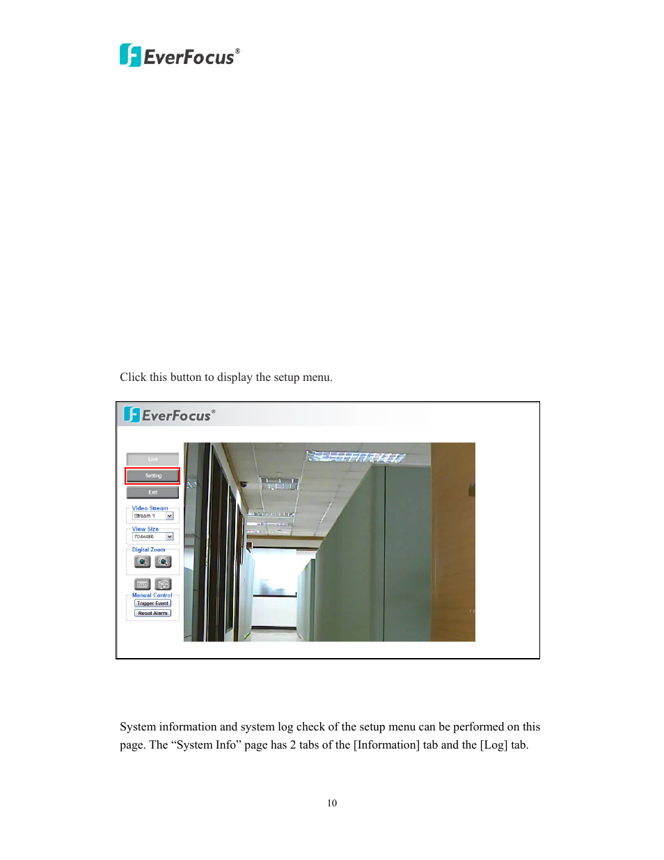Setting | EverFocus EDN800 User Manual | Page 10 / 43