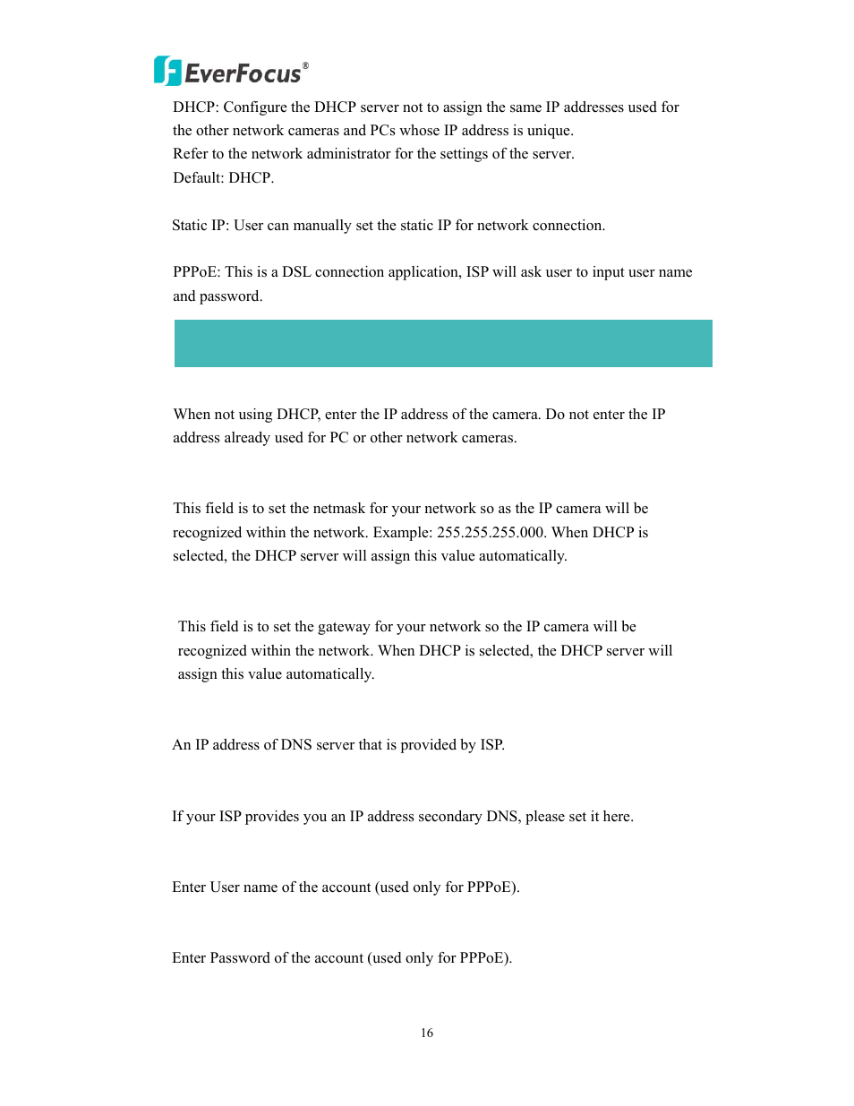 EverFocus EDN800 User Manual | Page 16 / 43