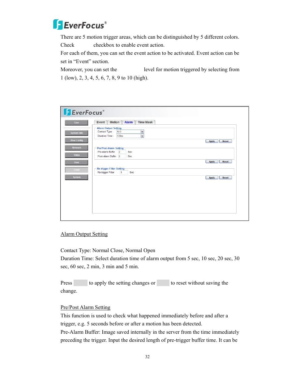 EverFocus EDN800 User Manual | Page 32 / 43