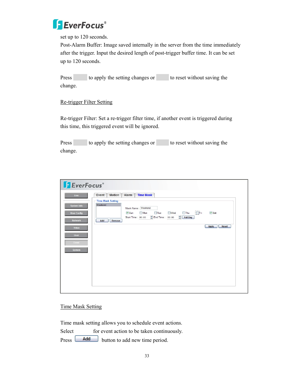 EverFocus EDN800 User Manual | Page 33 / 43