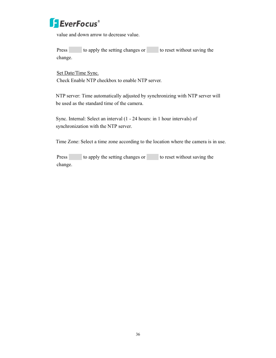 EverFocus EDN800 User Manual | Page 36 / 43