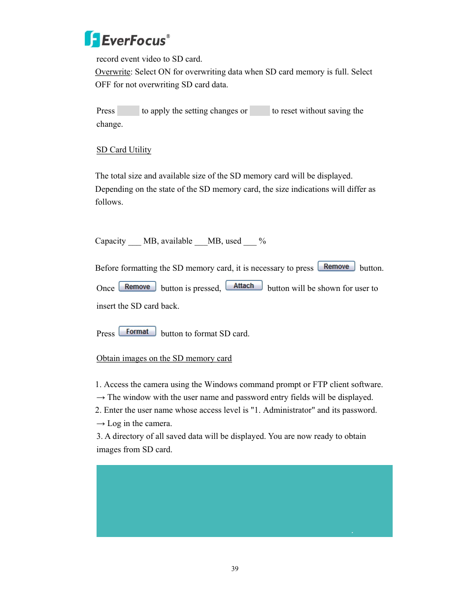 EverFocus EDN800 User Manual | Page 39 / 43
