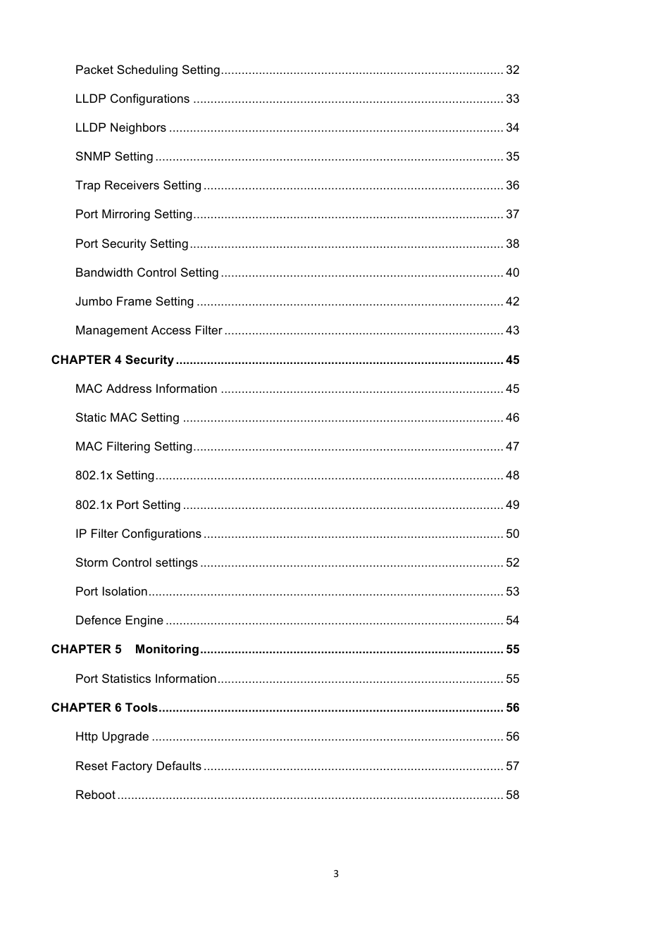 EverFocus GIGABIT MANAGED ETHERNET SWITCH ESM316T002R User Manual | Page 3 / 60