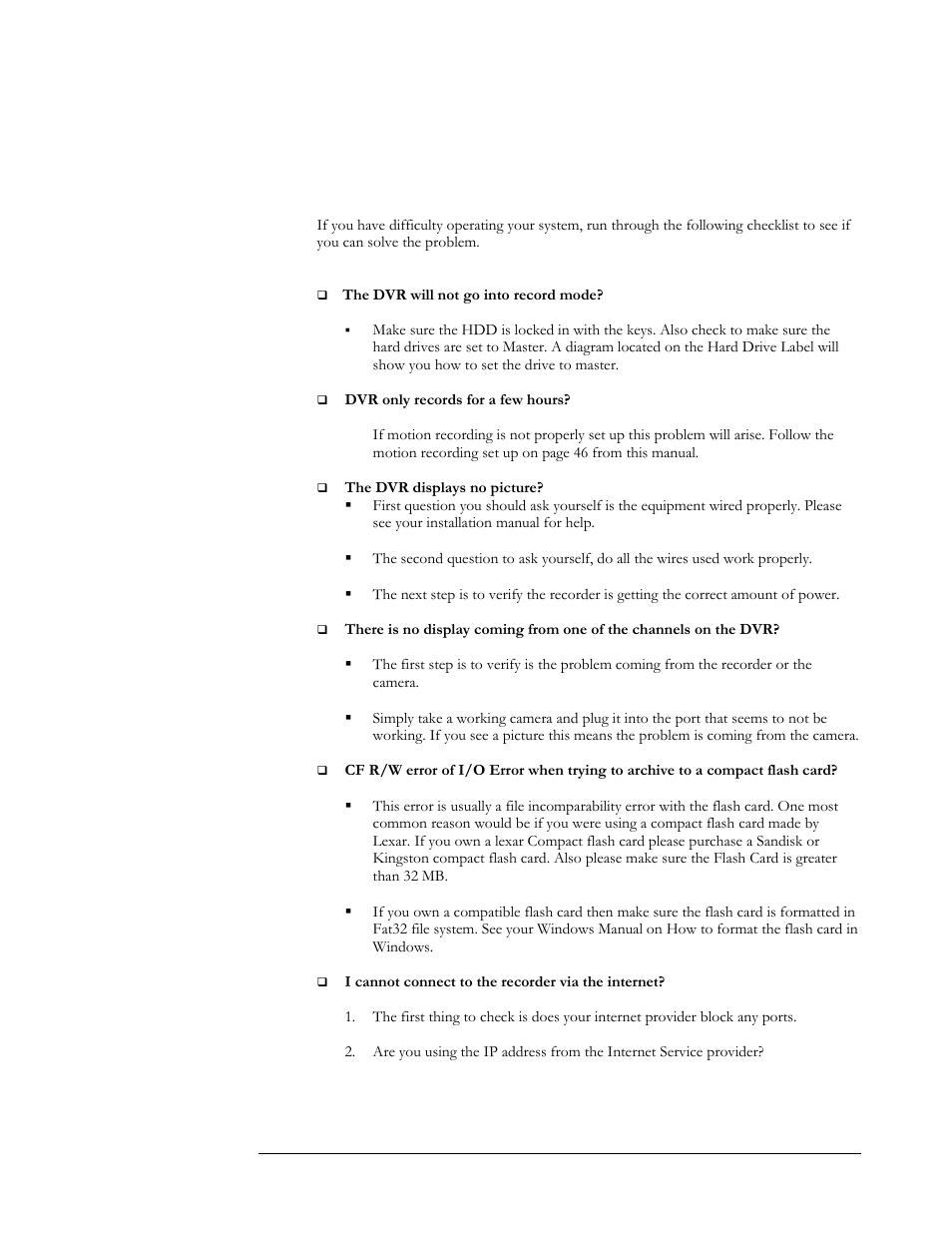 Troubleshooting | EverFocus EDSR 400F User Manual | Page 106 / 112