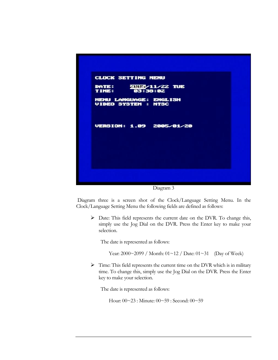Clock setting menu | EverFocus EDSR 400F User Manual | Page 16 / 112