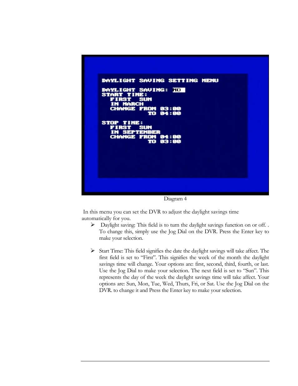Daylight savings menu | EverFocus EDSR 400F User Manual | Page 18 / 112