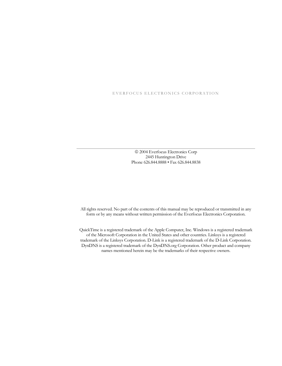 EverFocus EDSR 400F User Manual | Page 2 / 112
