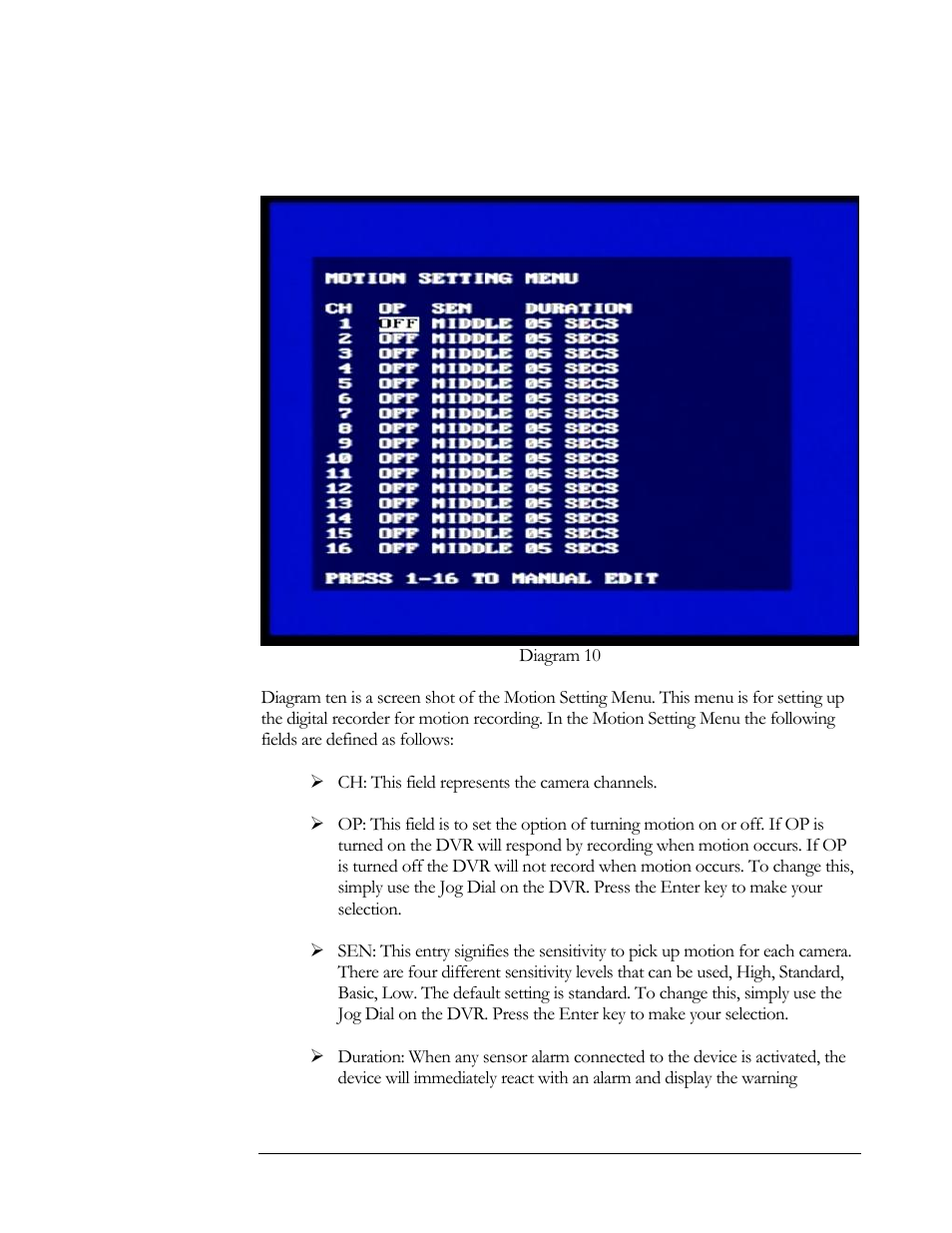 Motion setting menu | EverFocus EDSR 400F User Manual | Page 27 / 112