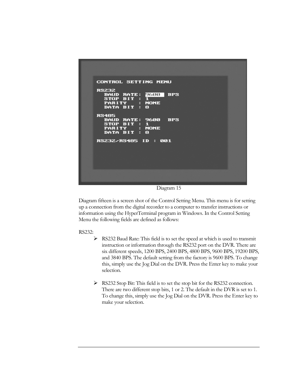 Control setting menu | EverFocus EDSR 400F User Manual | Page 35 / 112
