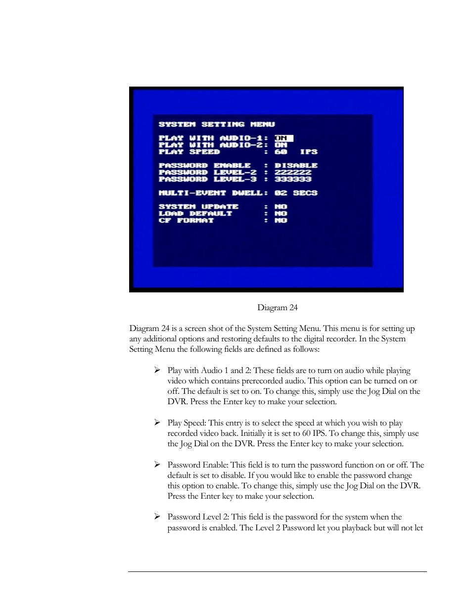 System setting menu | EverFocus EDSR 400F User Manual | Page 46 / 112