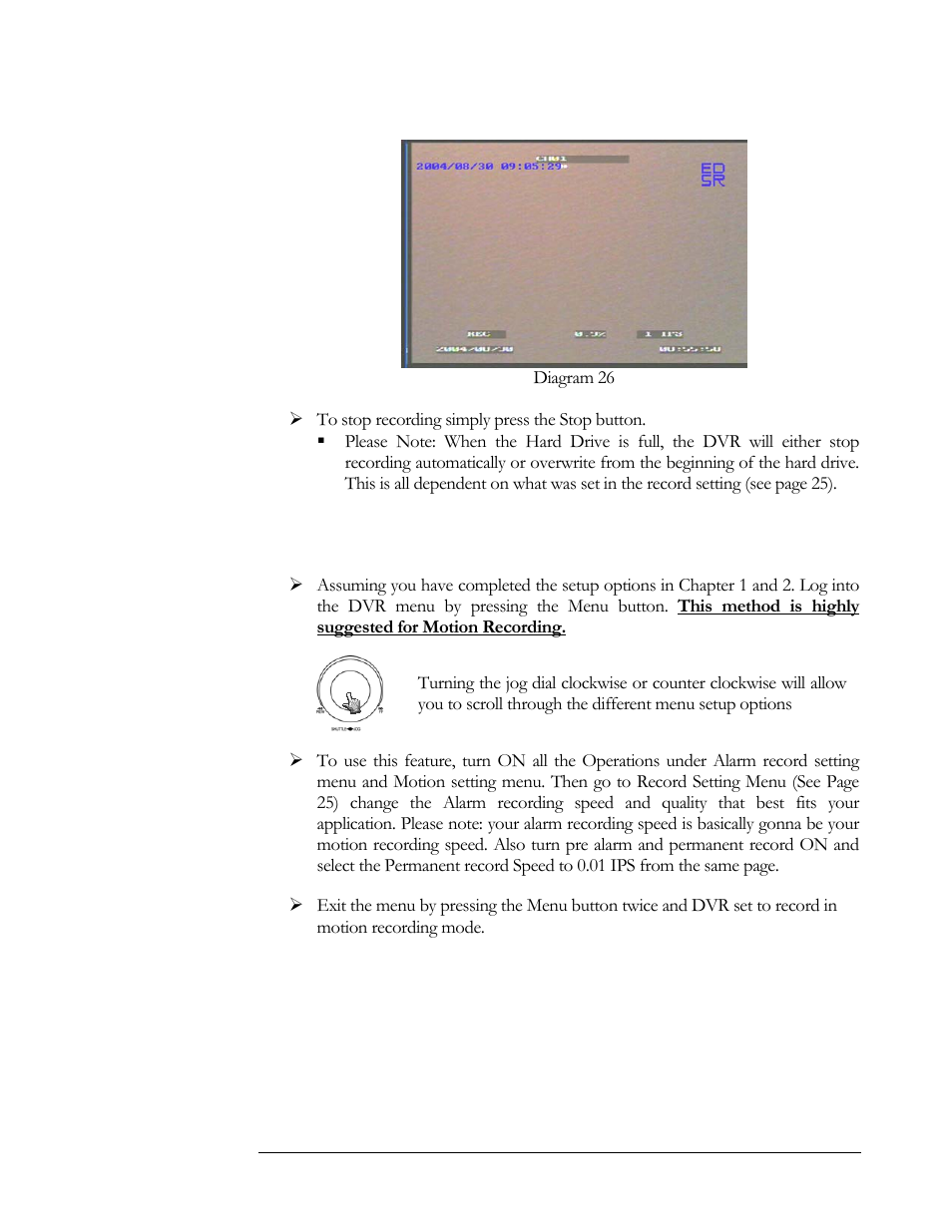 Motion recording setup | EverFocus EDSR 400F User Manual | Page 51 / 112