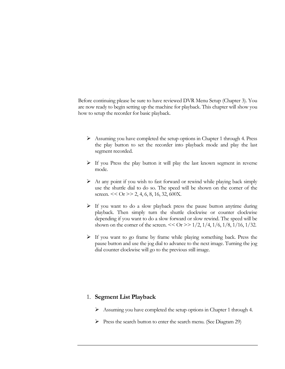 Basic playback, Search playback, Playback overview | Chapter | EverFocus EDSR 400F User Manual | Page 54 / 112