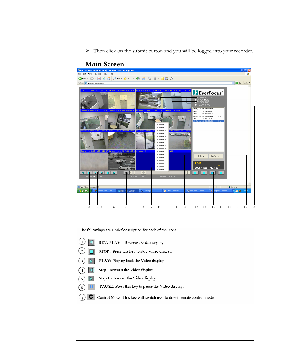 Main screen | EverFocus EDSR 400F User Manual | Page 93 / 112