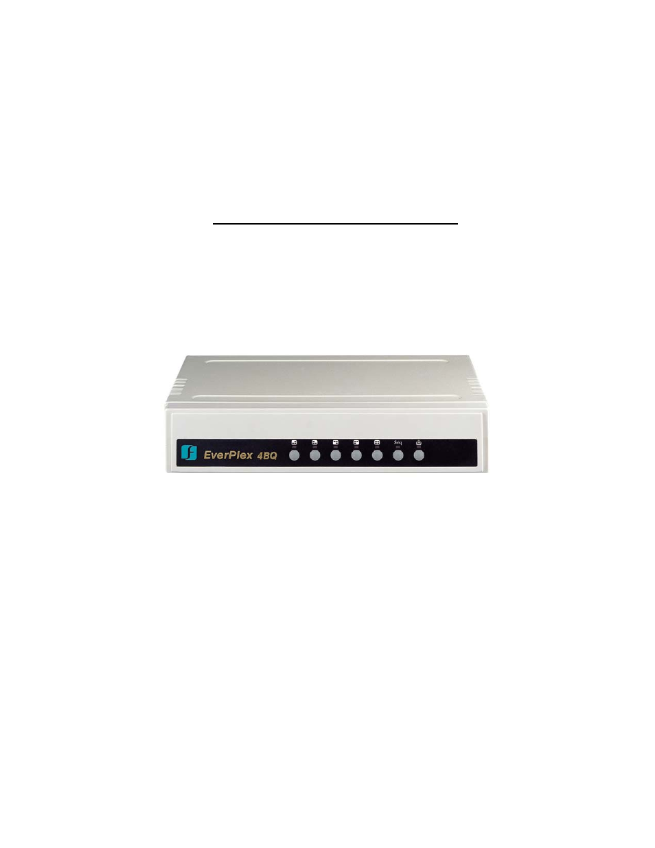 EverFocus EverPlex 4BQ User Manual | 12 pages