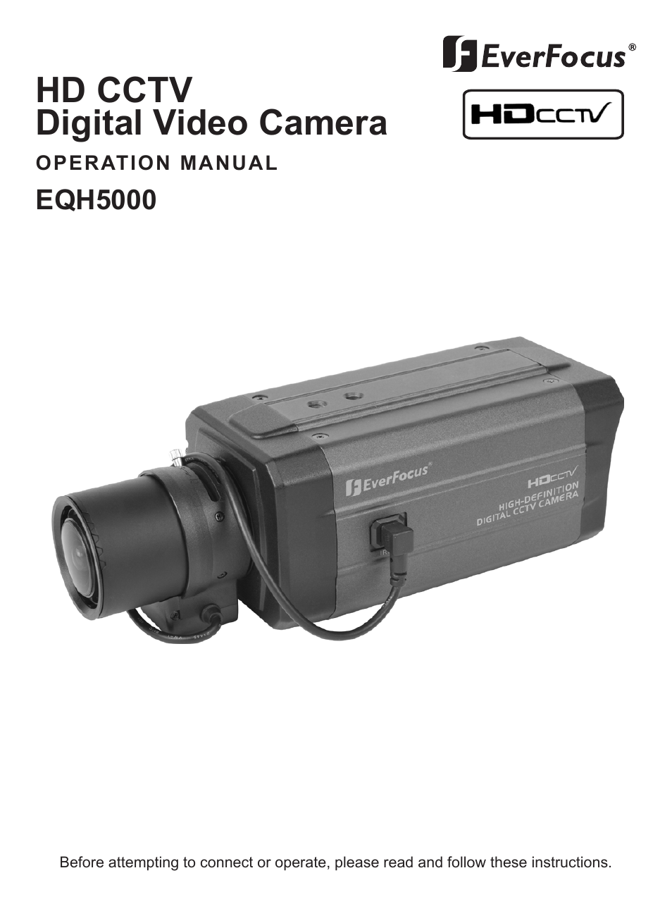 EverFocus HD CCTV EQH5000 User Manual | 27 pages