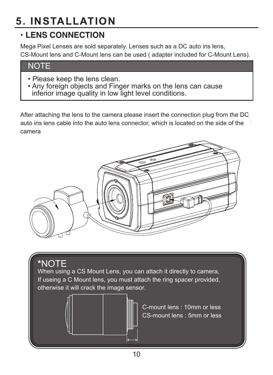 Installation | EverFocus HD CCTV EQH5000 User Manual | Page 9 / 27