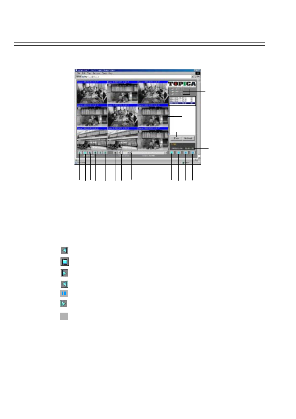 View from internet/intranet, Main screen | TOPICA TP-S1016DR User Manual | Page 45 / 57