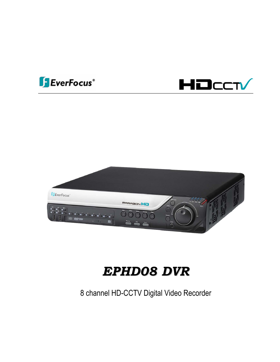 EverFocus HD-CCTV EPHD08 User Manual | 142 pages