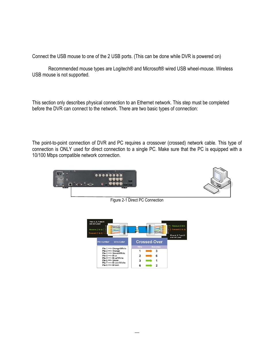 5 usb-mouse installation, 6 network connection, 5 usb-m | Ouse installation, 6 network, Connection | EverFocus HD-CCTV EPHD08 User Manual | Page 25 / 142