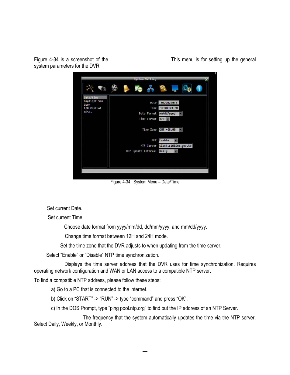 10 system setting, 1 date/time, 10 system | Setting, Date/time | EverFocus HD-CCTV EPHD08 User Manual | Page 93 / 142