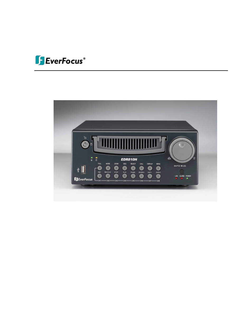 EverFocus DVR EDR810M User Manual | 150 pages