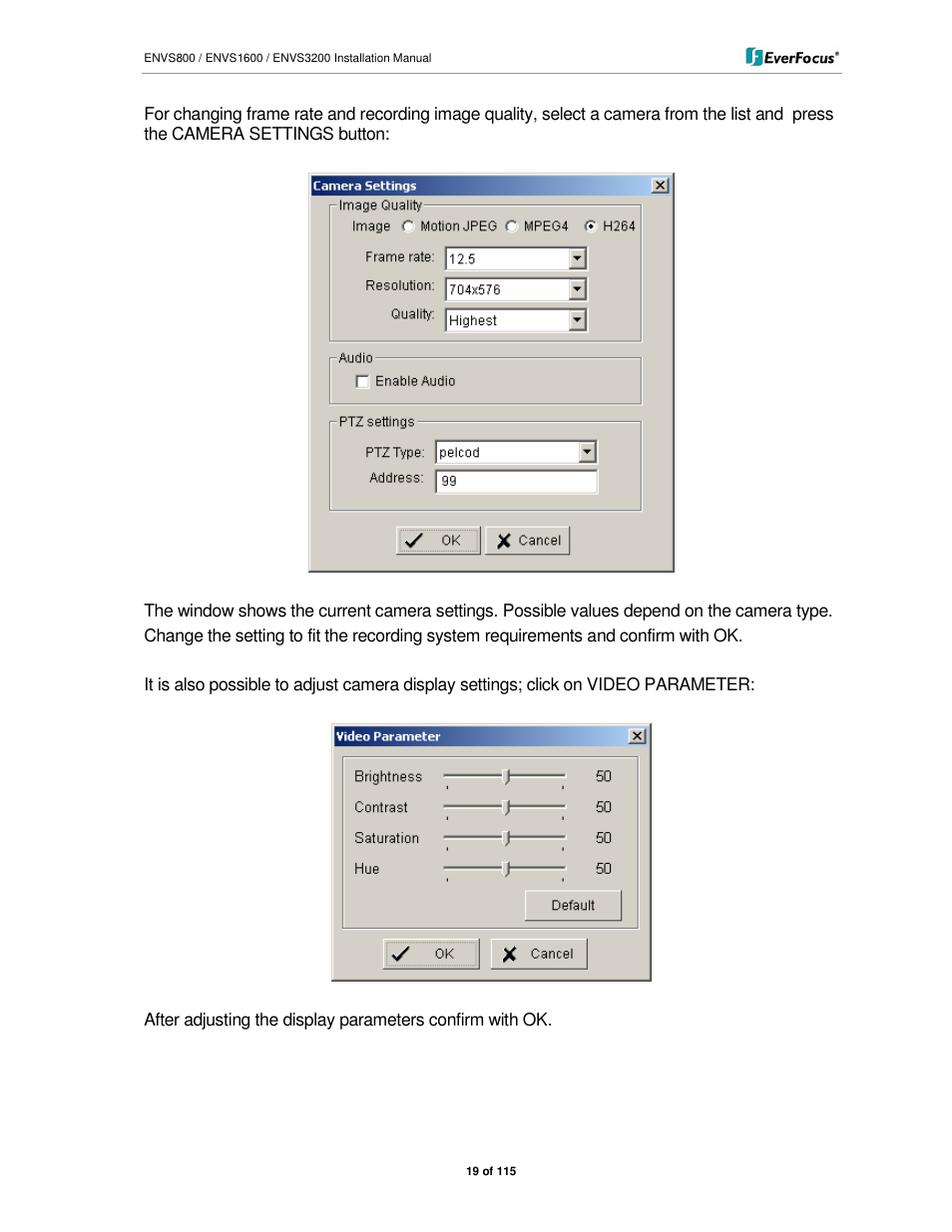 EverFocus ENVS1600 User Manual | Page 19 / 115