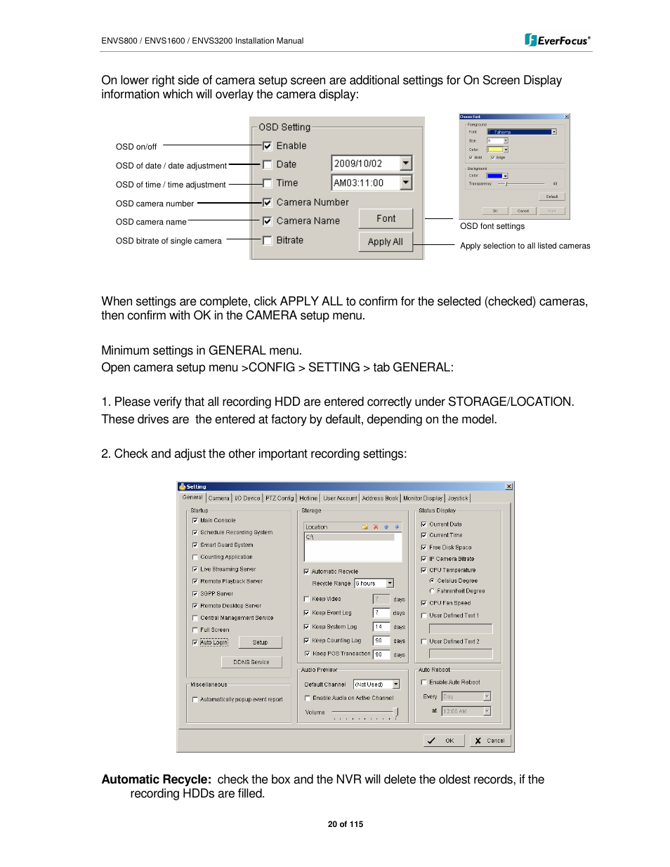 EverFocus ENVS1600 User Manual | Page 20 / 115