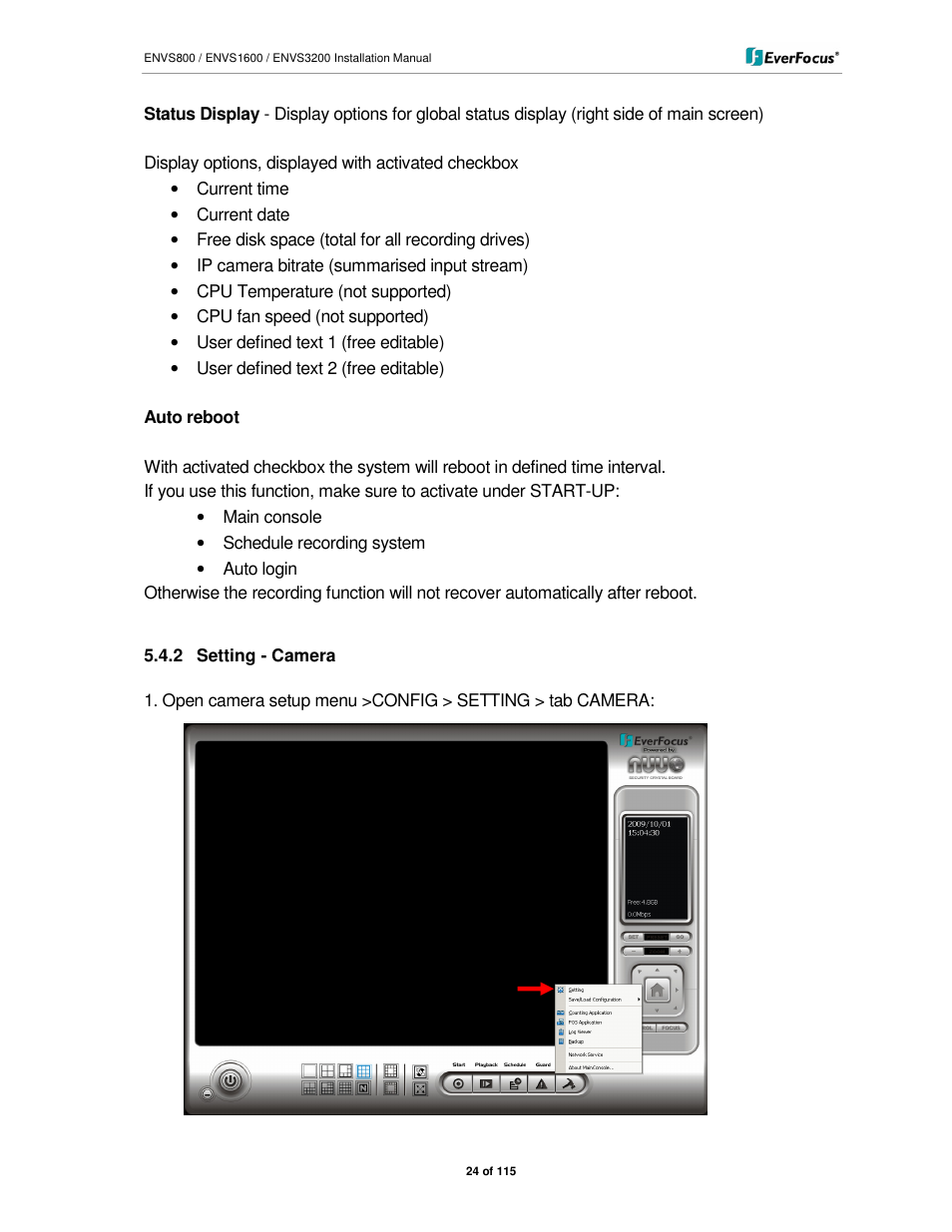 EverFocus ENVS1600 User Manual | Page 24 / 115