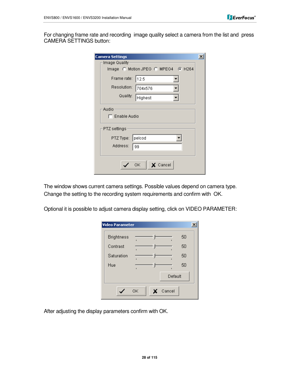 EverFocus ENVS1600 User Manual | Page 28 / 115