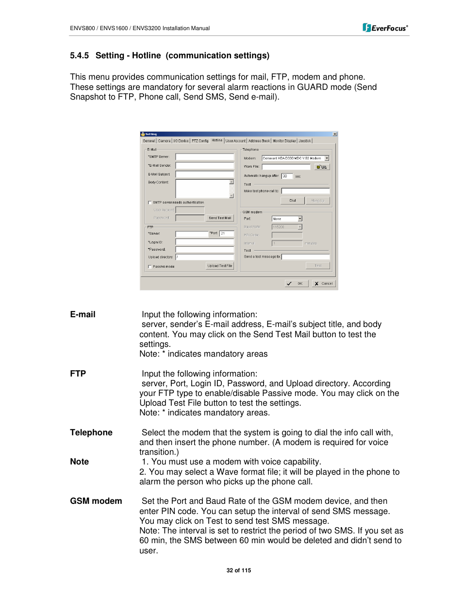 EverFocus ENVS1600 User Manual | Page 32 / 115