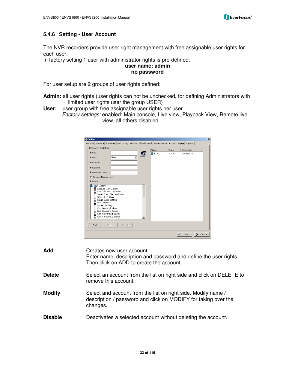 EverFocus ENVS1600 User Manual | Page 33 / 115