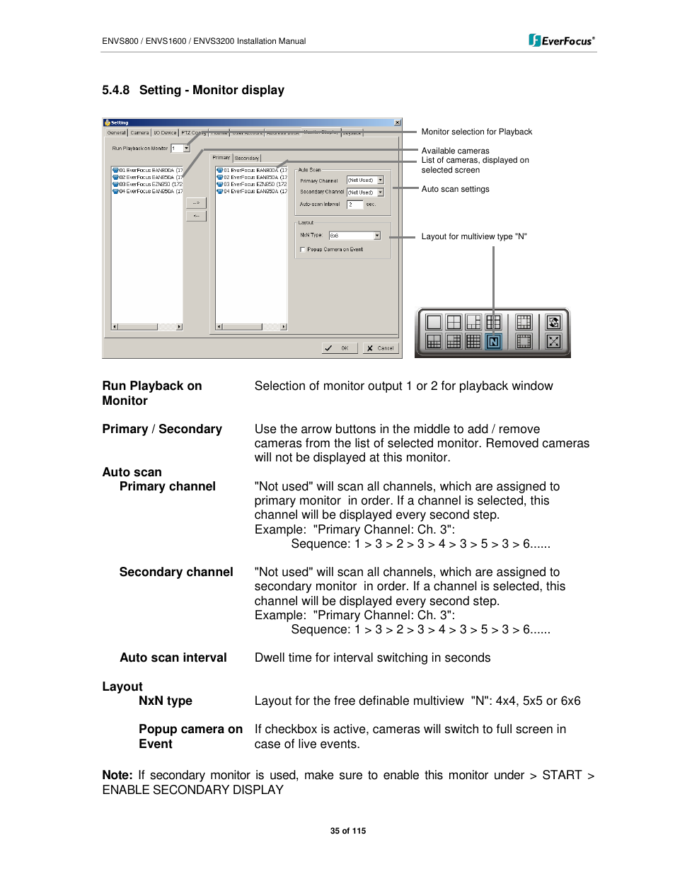 EverFocus ENVS1600 User Manual | Page 35 / 115