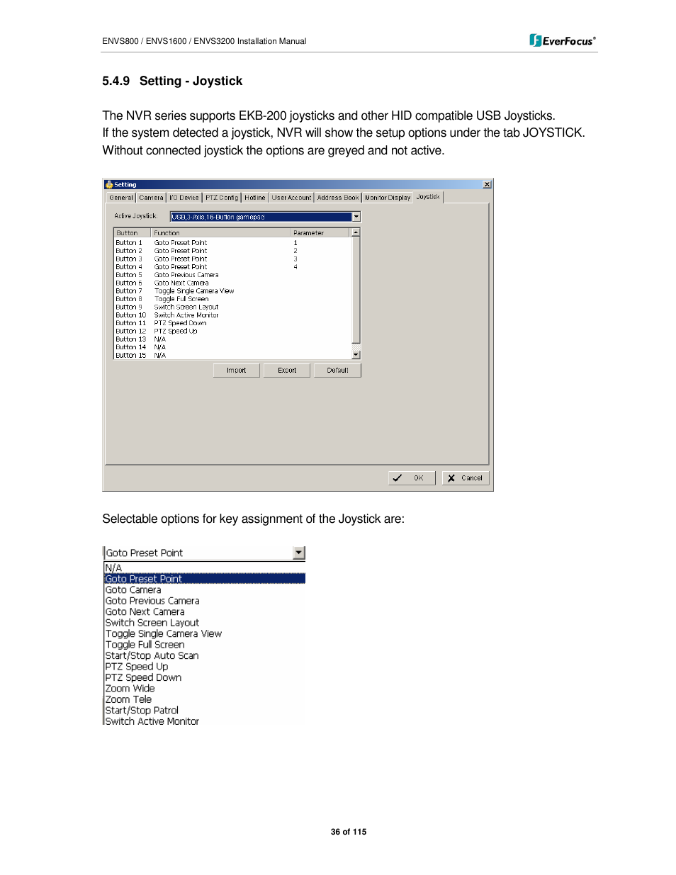 EverFocus ENVS1600 User Manual | Page 36 / 115