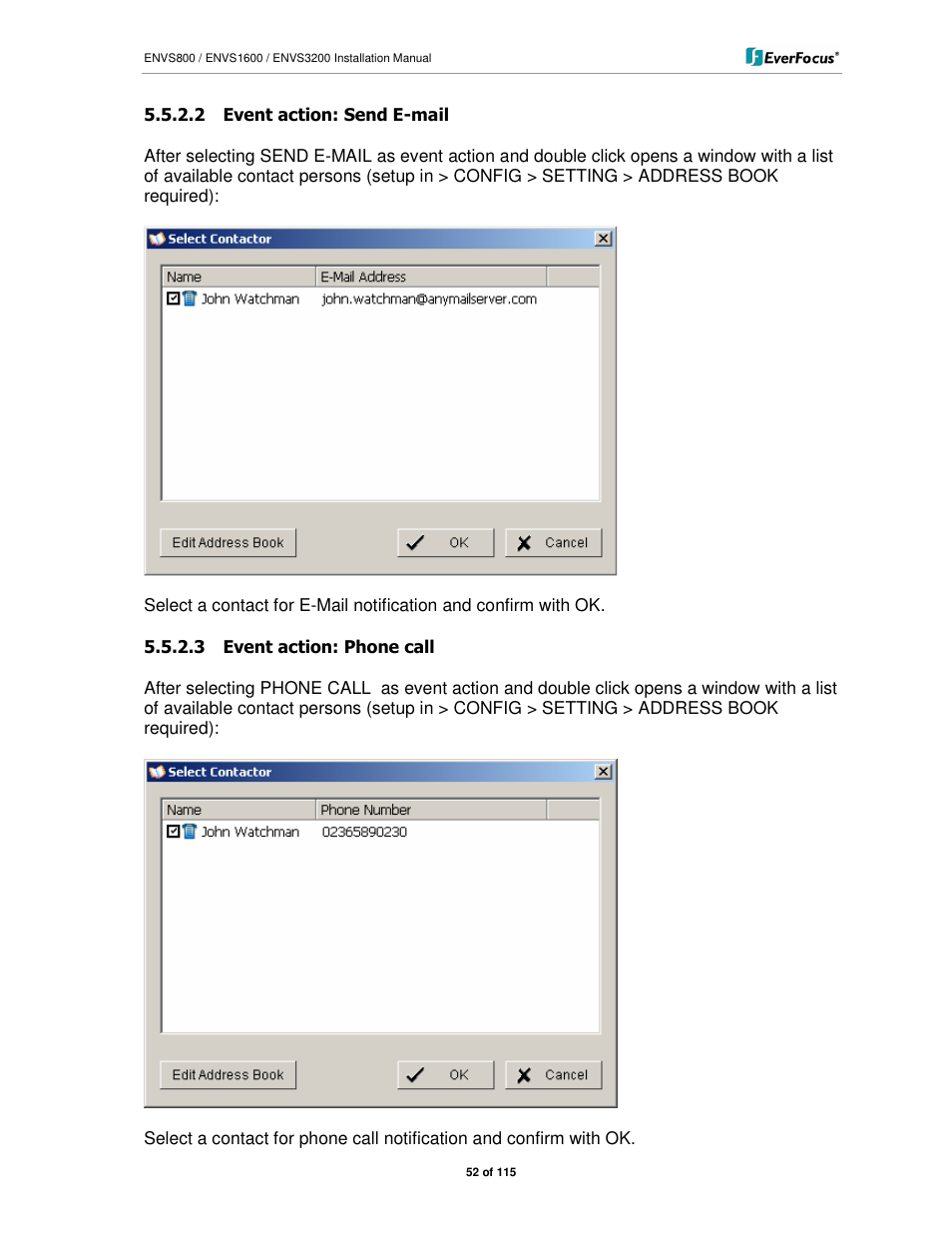 EverFocus ENVS1600 User Manual | Page 52 / 115