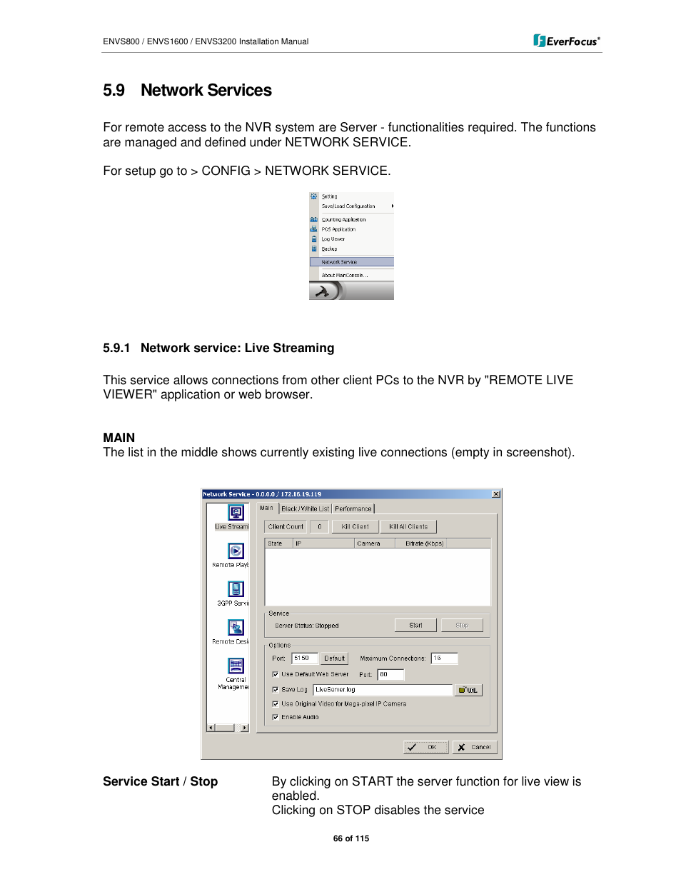 9 network services | EverFocus ENVS1600 User Manual | Page 66 / 115