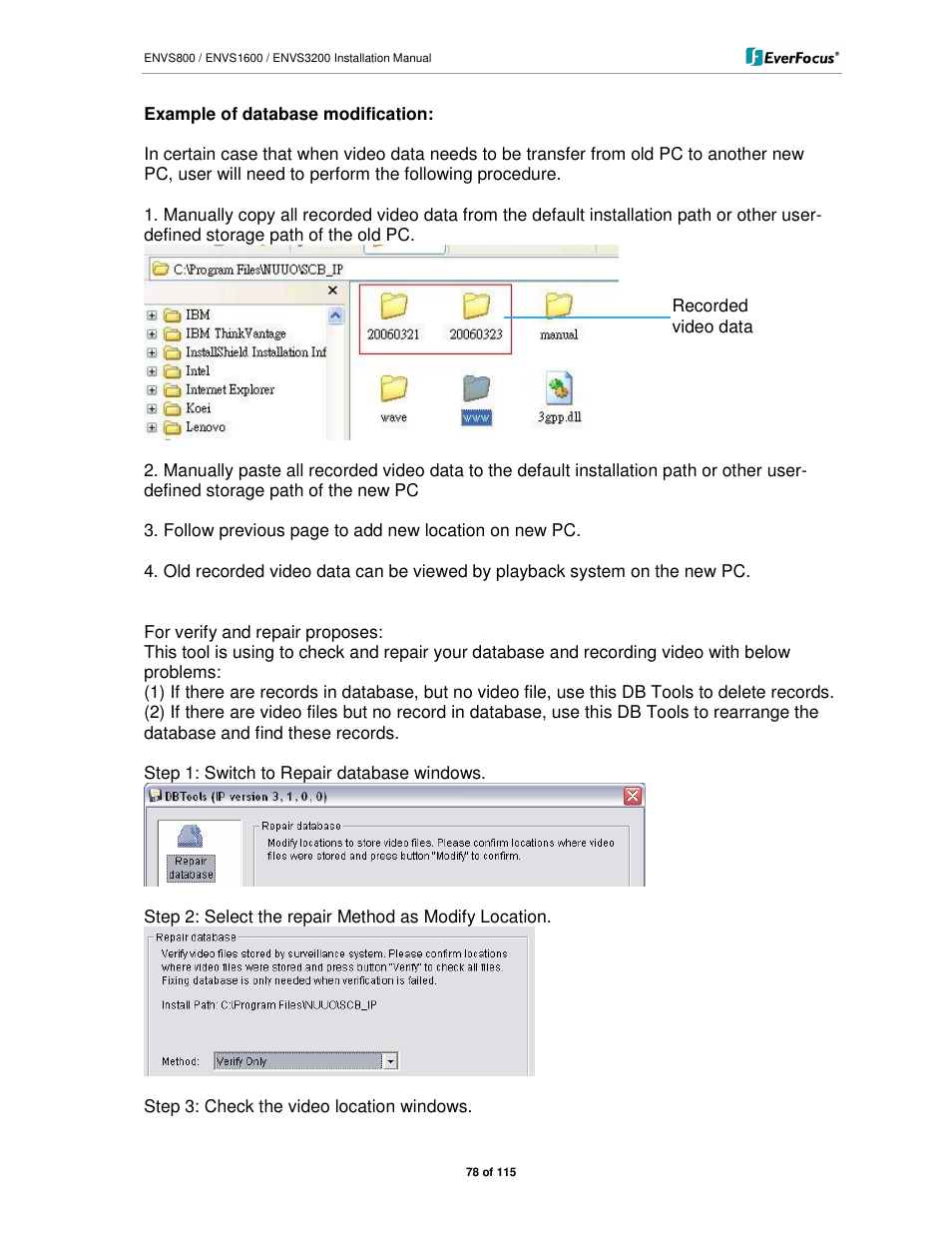 EverFocus ENVS1600 User Manual | Page 78 / 115