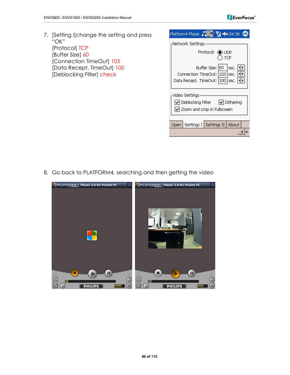 EverFocus ENVS1600 User Manual | Page 86 / 115