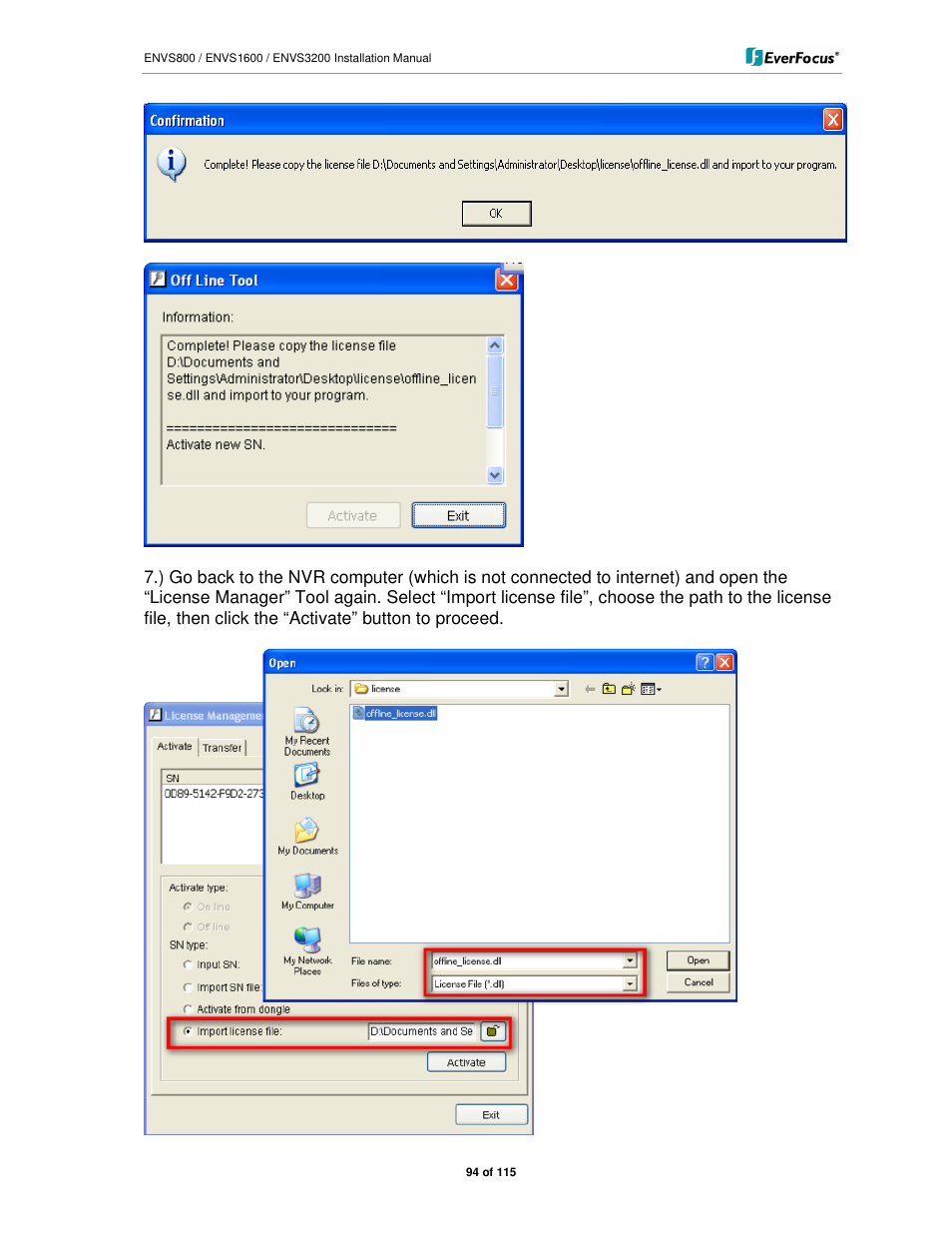 EverFocus ENVS1600 User Manual | Page 94 / 115