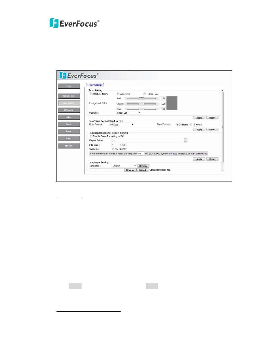 EverFocus NEV10 EZN850 User Manual | Page 13 / 58