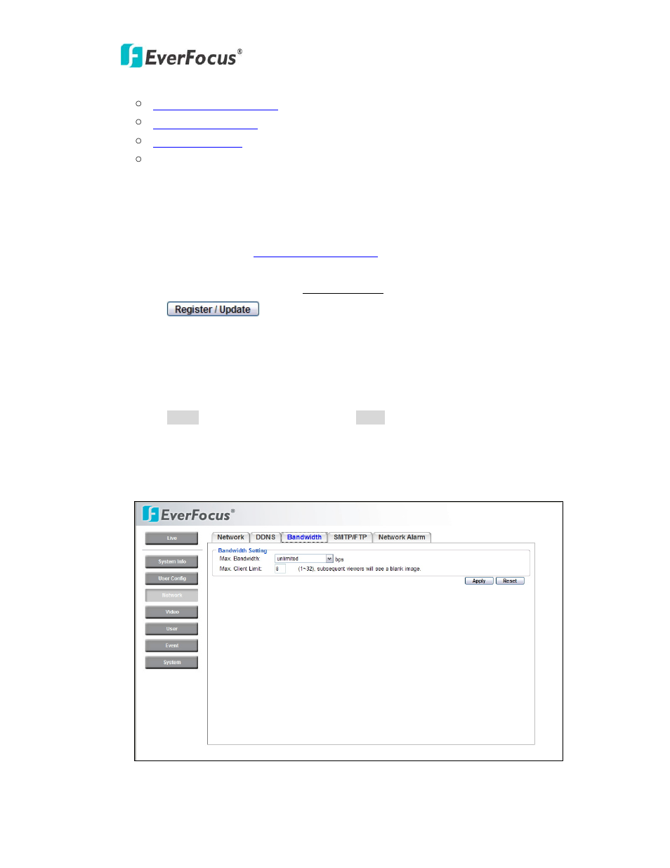 EverFocus NEV10 EZN850 User Manual | Page 18 / 58