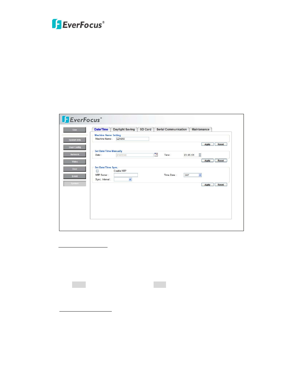 EverFocus NEV10 EZN850 User Manual | Page 47 / 58