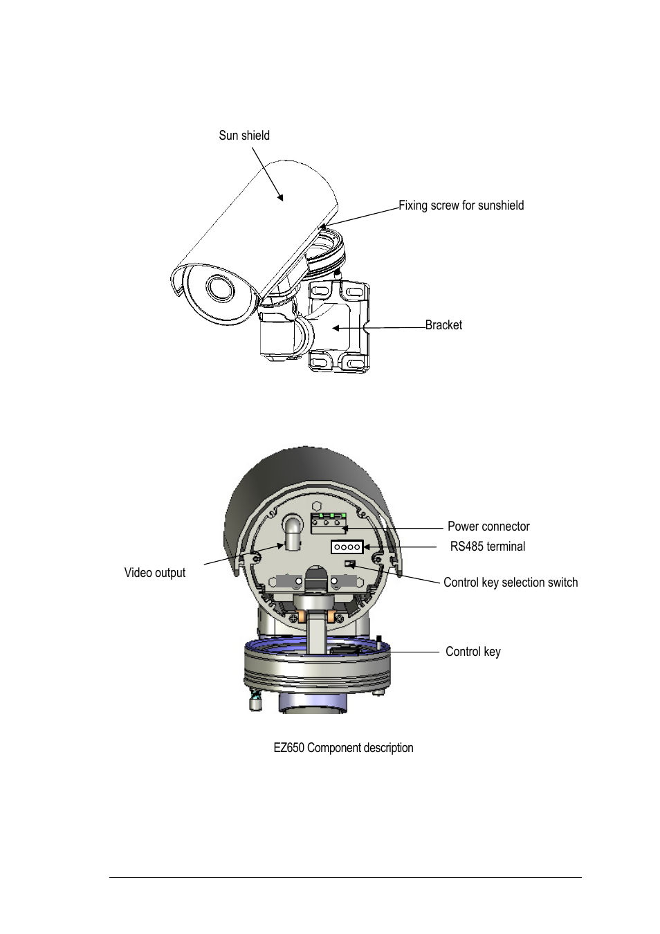 5 camera component description | EverFocus EZ650 User Manual | Page 11 / 40