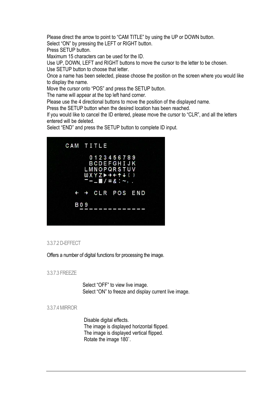 2 d-effect, 3 freeze, 4 mirror | EverFocus EZ650 User Manual | Page 34 / 40