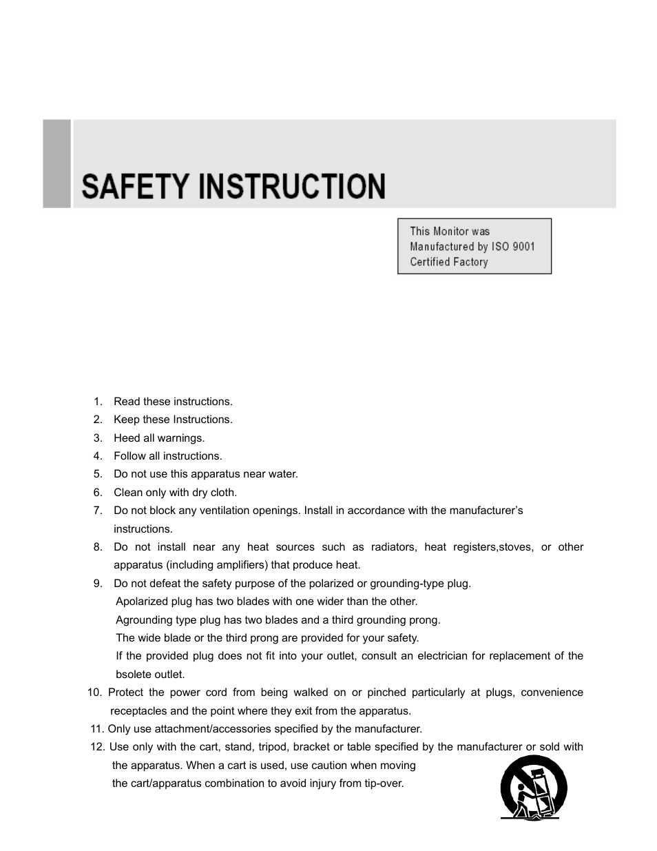 Important safety instruction | EverFocus EN-7522C User Manual | Page 3 / 56