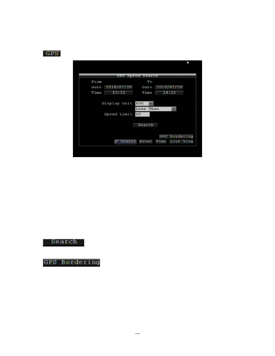 3 gps speed search, Gps speed search | EverFocus EMV400 User Manual | Page 36 / 129